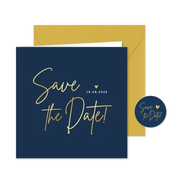 Stijlvolle minimalistische Save the Date kaart met datum